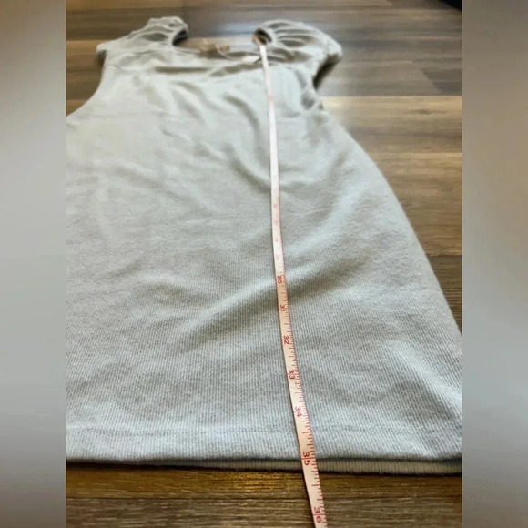 MAZIK Women’s Baby Blue Ruffle Shoulder Sweater Dress Size Small NWT - Picture 8 of 12